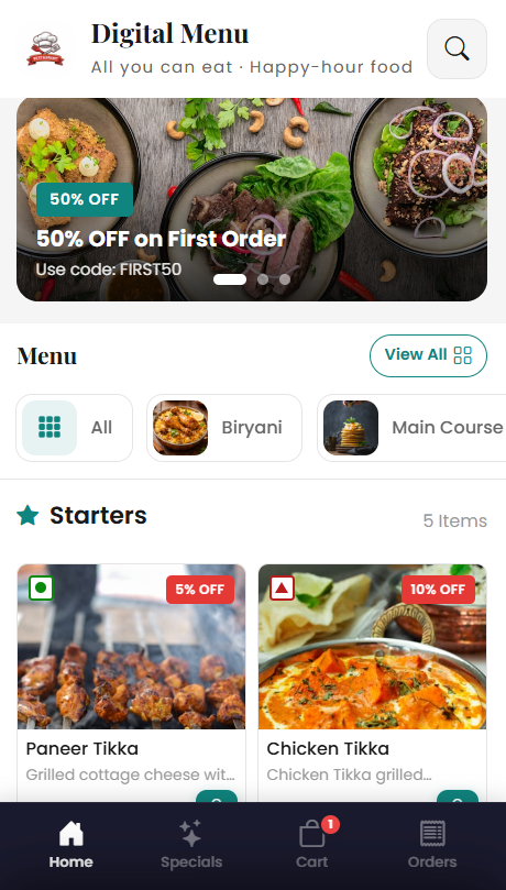 Menu Template 8